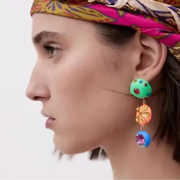 Geo dangle earrings N108 - Picture 1 of 7